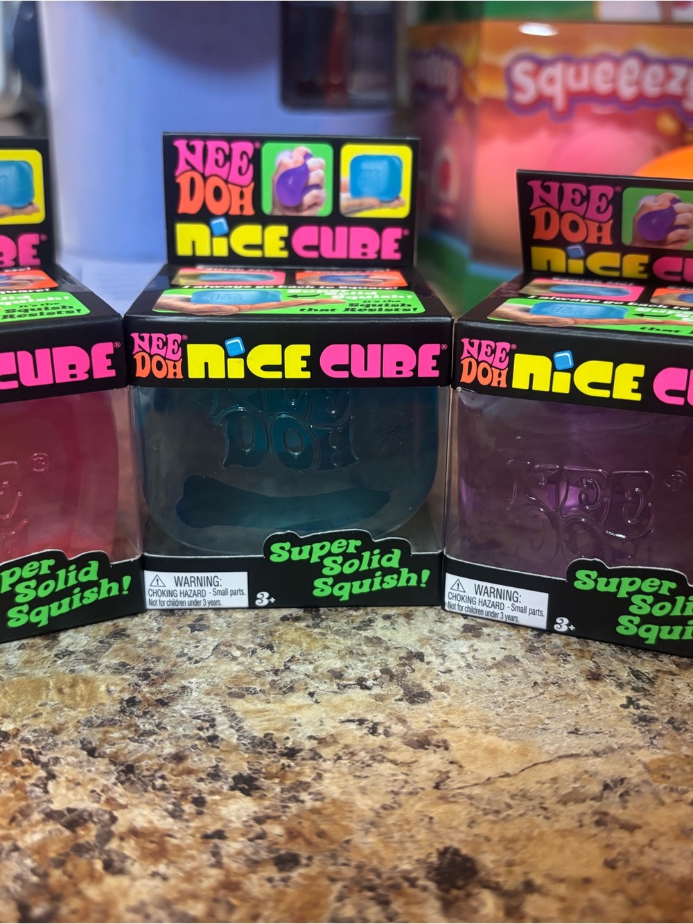 NeeDoh Nice Cube Super Solid Squish - Blue